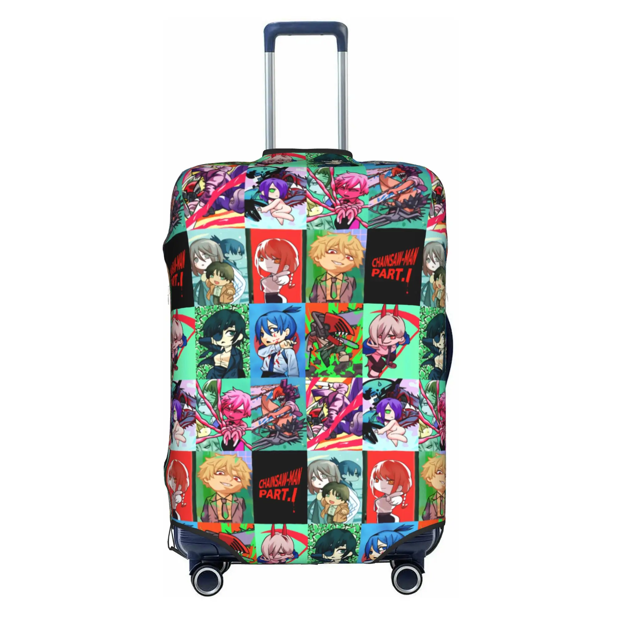 Katana Man Chainsaw Man Makima Luggage Cover Elastic Denji Power Himeno Aki Suitcase Protective Covers Suit For 18-32 inch view 2