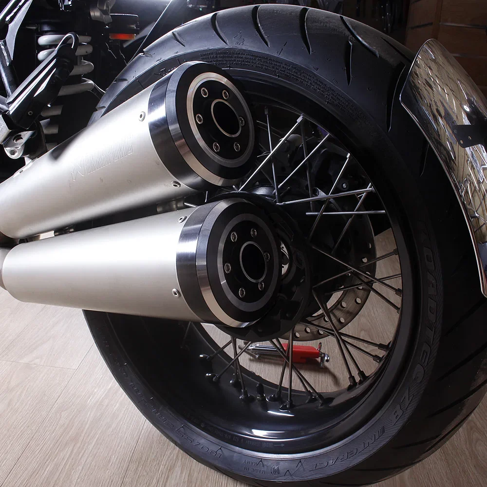 Motorcycle CNC Aluminum Exhaust Muffler Tips End Cap Protector Cover For BMW RnineT R9T Scrambler Pure Urban Racer 2014-2019 view 2