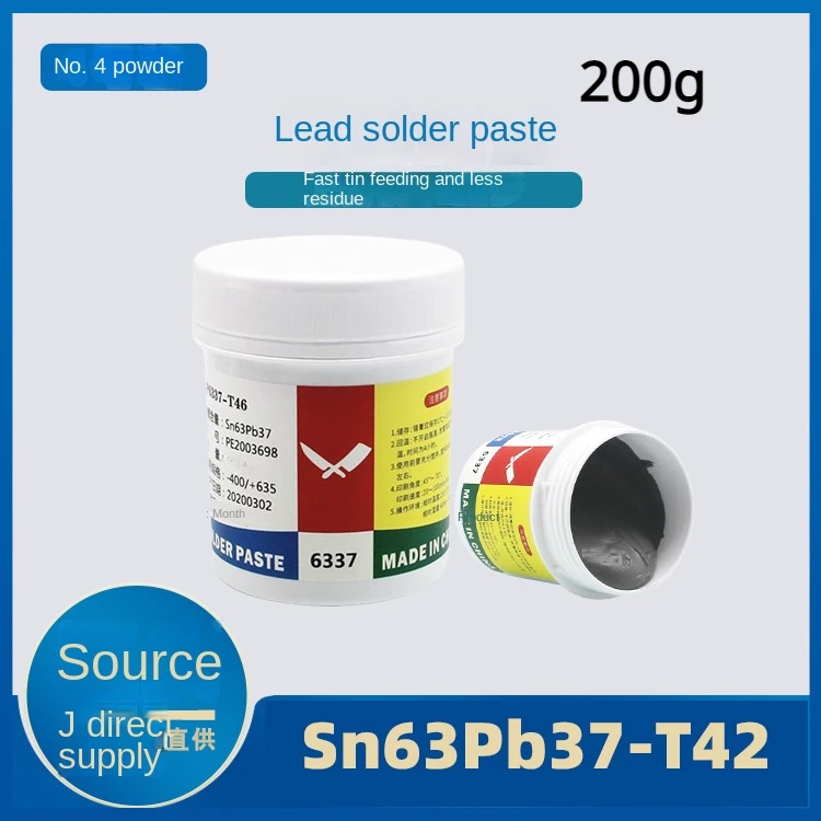 

Lead Solder paste 6337 solder paste suitable precision PCB patch solder paste Sn63Pb37-T4 pasta de solda 183℃