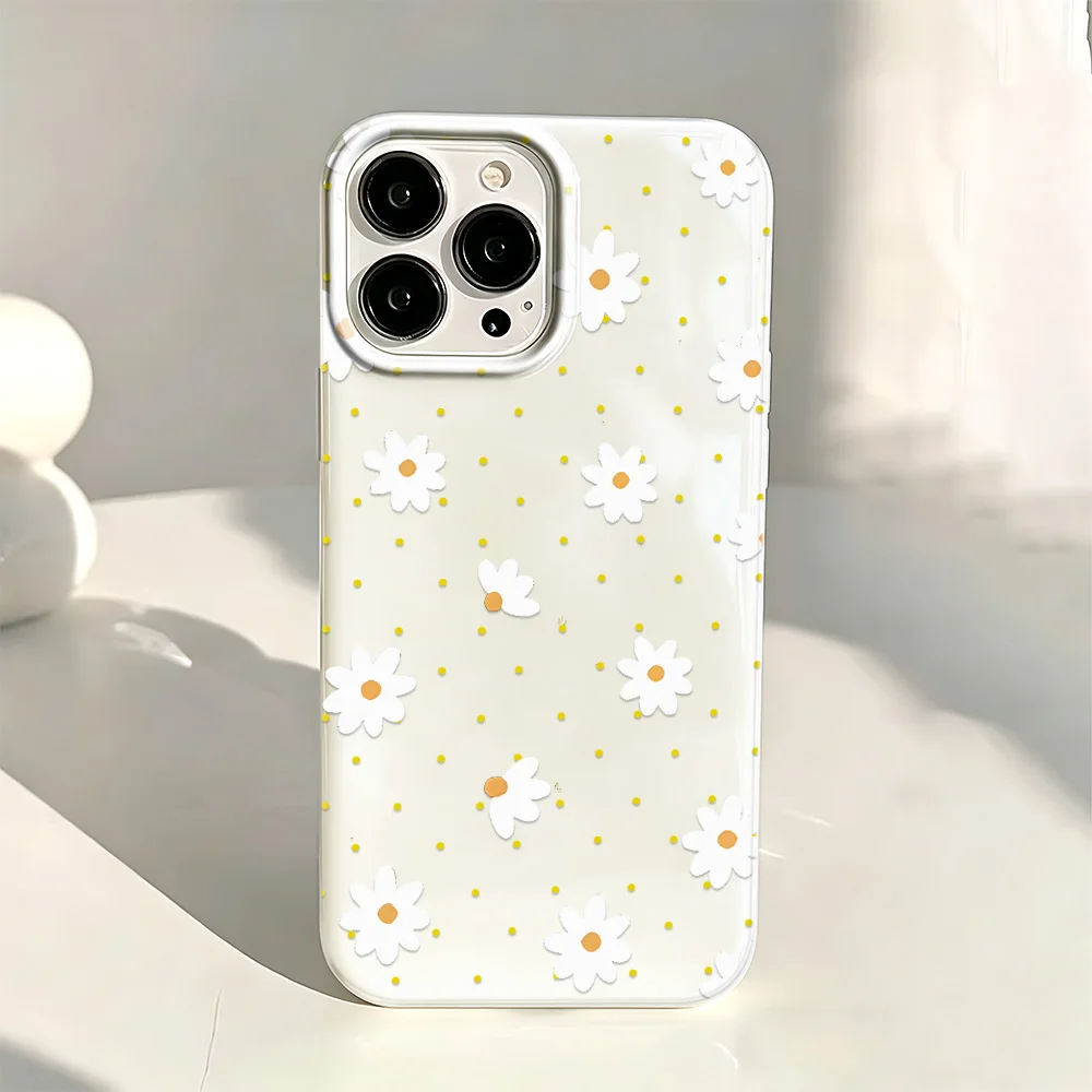 Full Version Of White Daisies  For Iphone 16 15 14 13 12 11 Pro Max Plus Phone Case 17 Air 16 Advanced Anti Fall Case Cover