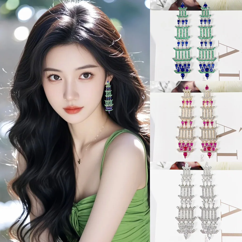 

Missvikki Charm Spring Summer Flower Earrings For Women Cubic Zircon Wedding Bridal Jewelry Gift Nigerian Women Earrings Gift