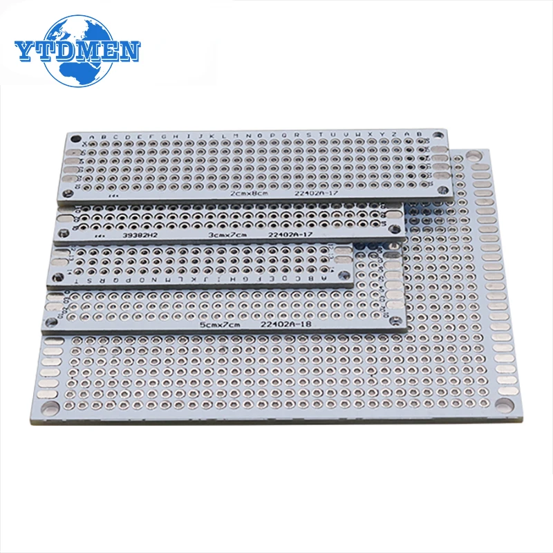 2X8 3X7 4X6 5X7 7X9Cm Printplaat Pcb prototype Breadboard 1Pcs Double Side Pcb Boord Universele Printplaat