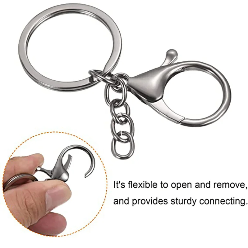 5/10Pcs Alloy Lobster Clasp 8-Shaped Swivel Lanyard Snap Hook Key Chain Ring Snap Hook Swivel Clasp Keychain Clips for DIY Bags