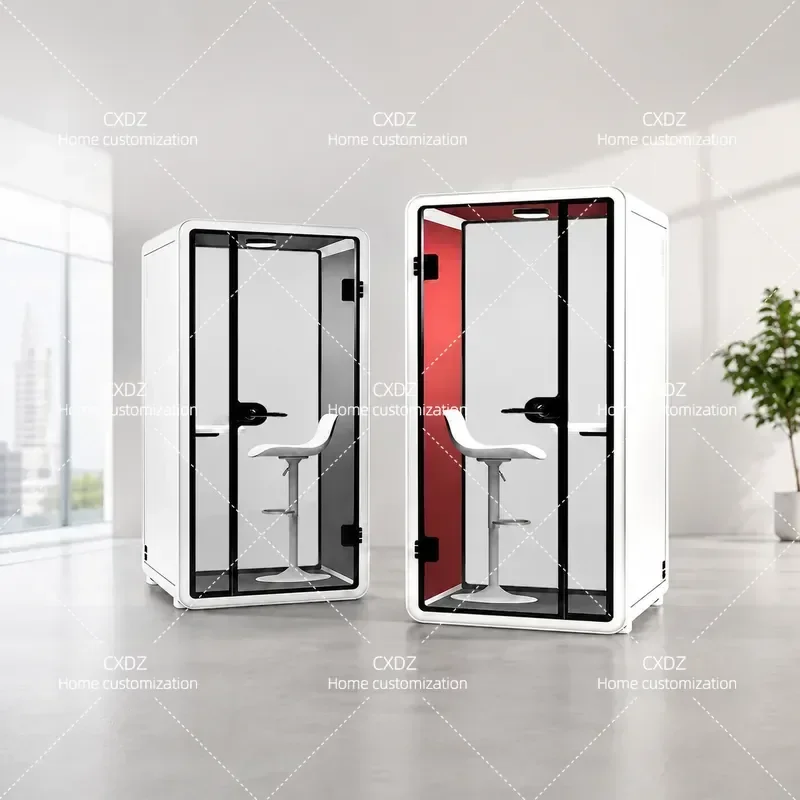 ZHS Soundproof Phone Booth Office Pod Silent E-sports Gaming Room Study Live Streaming Music Recording Cabin Warehouse