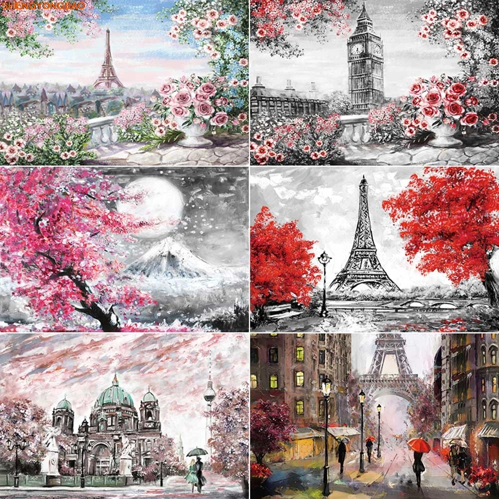 

Painting Style Famous Landscape Photography Backdrops Holiday Travel Photozone Backgrounds Photo Studio Photobooth Props