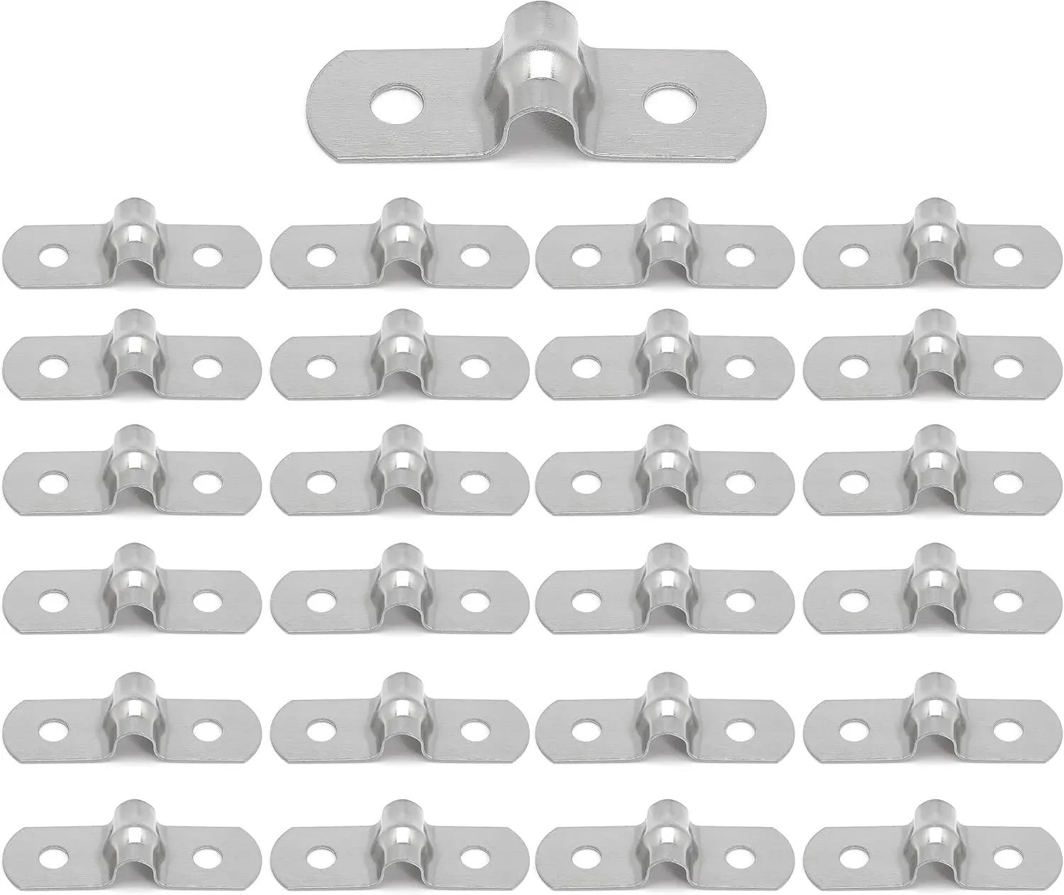 

25 Pack M5 304 Stainless Steel U-Bolt Pipe Clamps Heavy Duty for Tube Pipe Wire Cord Installation 5mm