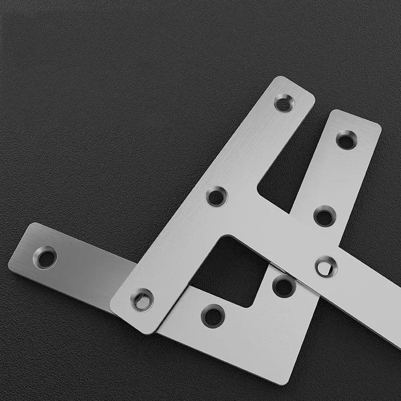 L Shaped T Shaped Corner Brackets Stainless Steel Bracket Right Angle Connectors for Wood Furniture Bedframe Cabinet