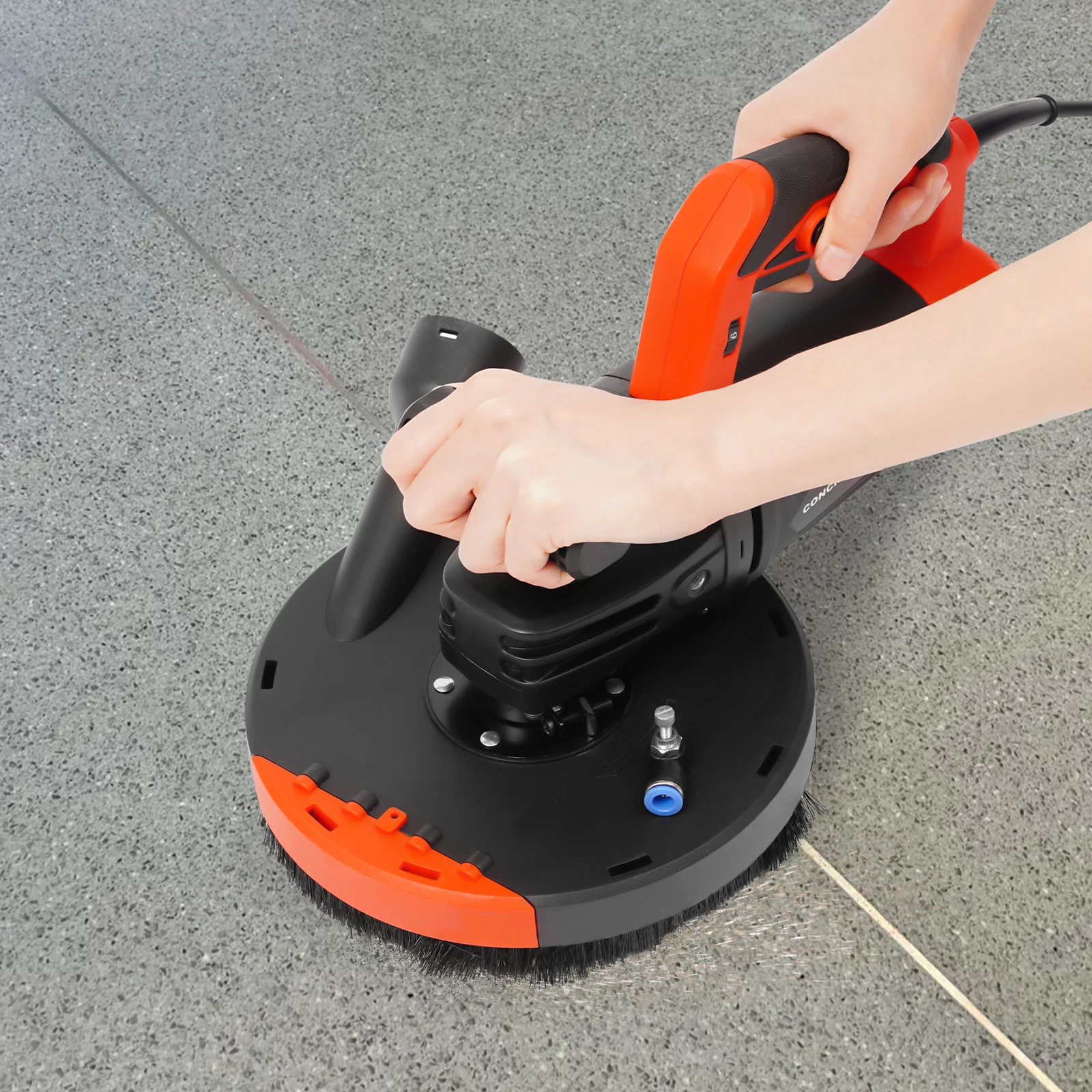 

Бетоношлифовальная машина мощностью 2200 Вт, алмазная дисковая система для стен/полов, без пыли — 18 см, 6 скоростей, регулируемая, с футляром для переноски и защитным дизайном