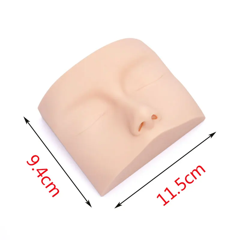 Silicone Mannequin Head para Cílios Extensão, 3D Face Makeup, Model Practice, Grafting Lashes Tools