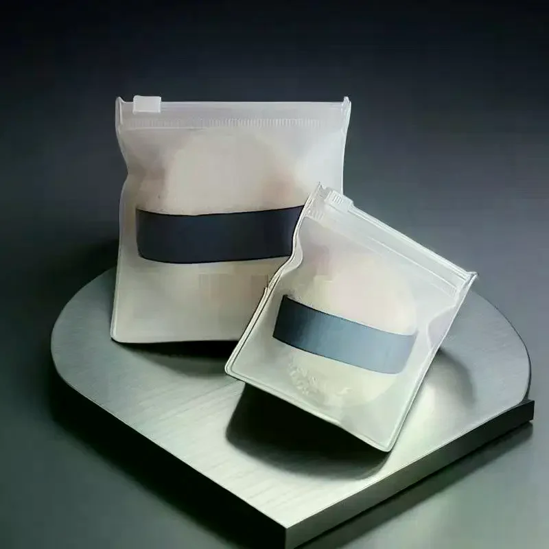 

5 Pcs Waterproof Anti-Oxidation Powder Puff Dust Bag Zipper Pouches Jewelry Storage Bag Transparent Protective Case