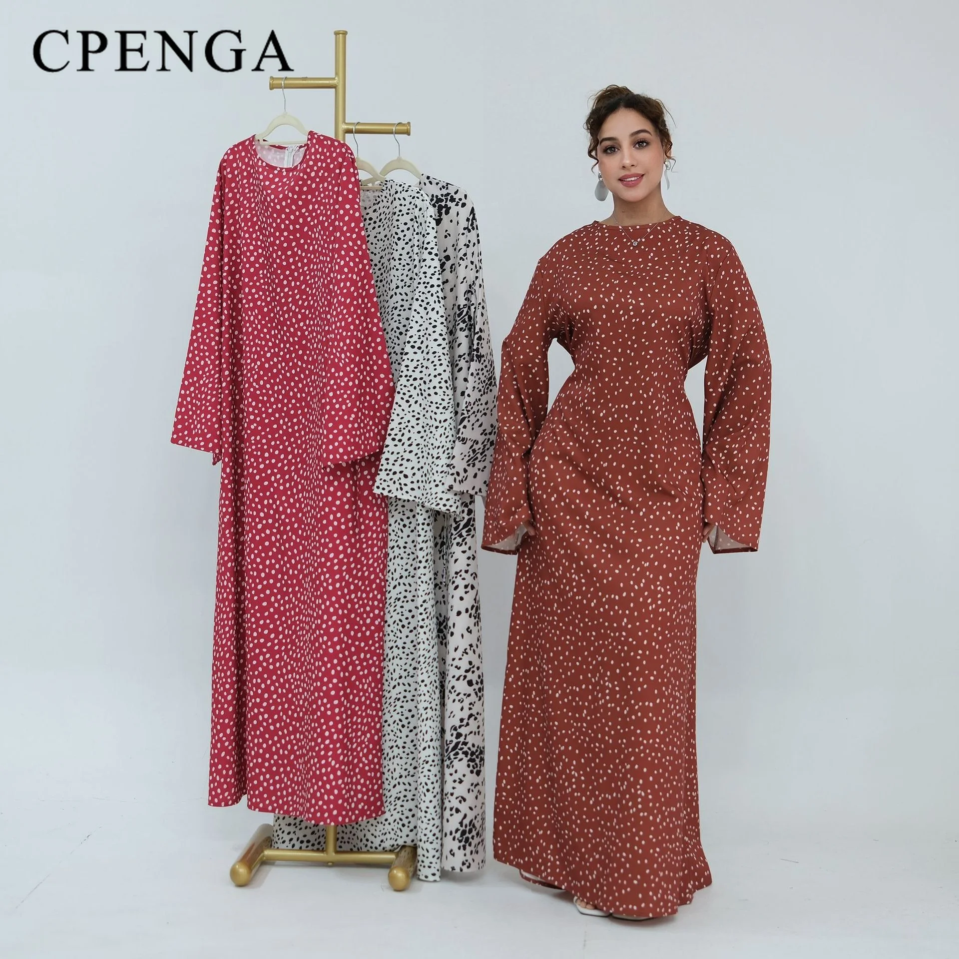 

Muslim Woman Clothes Shipping Free Abaya Dress - Flutter Sleeve Adjustable Waist Back Zipper Plus Size Modest Maxi for Women
