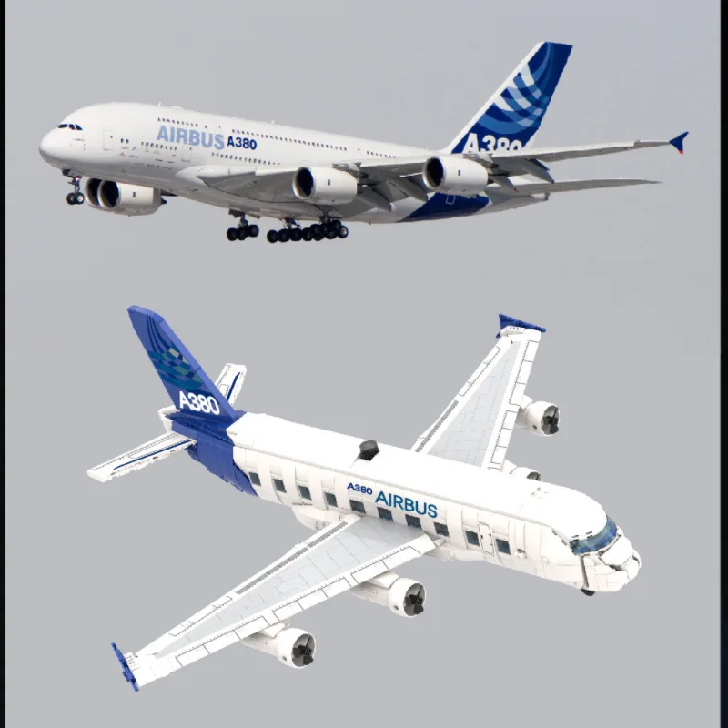 Deke Chuangxiang 80008 modelo de aeronave quebra-cabeça pequena partícula bloco de construção montagem modelo brinquedo presente