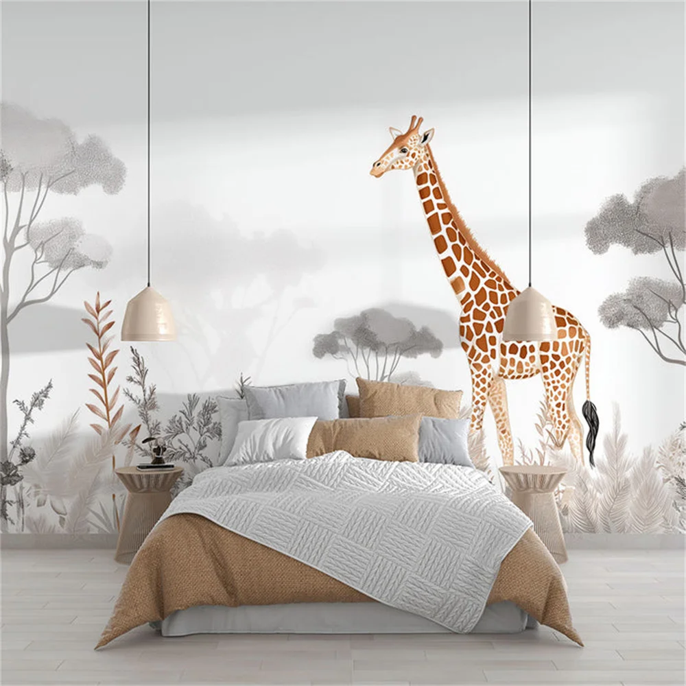 Customize full house size, customize wallpaper, mural, giraffe top
