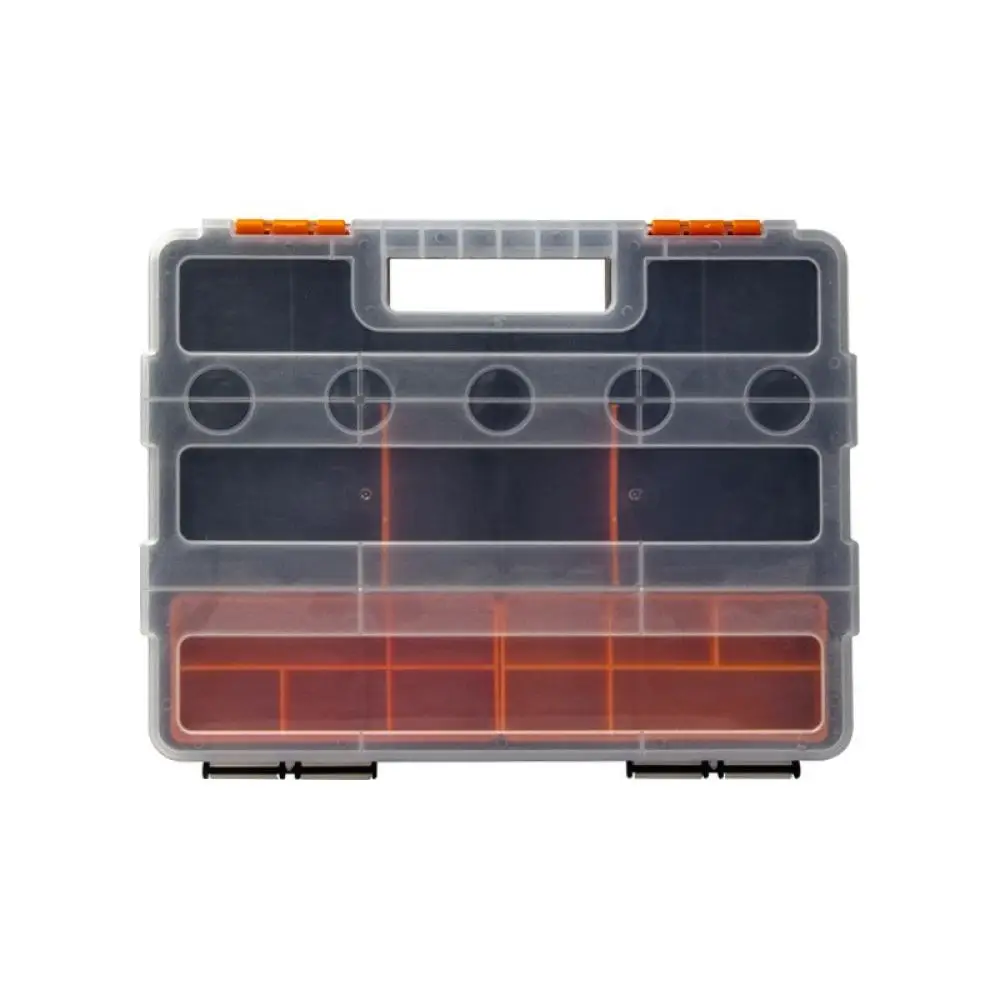 Compact Plastic Organizer Box Tool Storage Case Removable Dividers Hardware Components Jewelry Crafts Sorting Binder