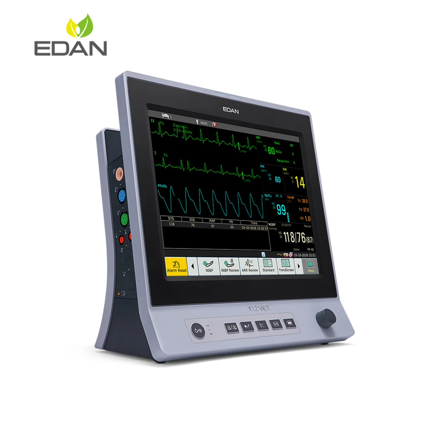 

Edan X12 VET Veterinary Vital Sign 12.1 Inch Touch Screen Portable Animal Patient For Pet Hospital Clinic