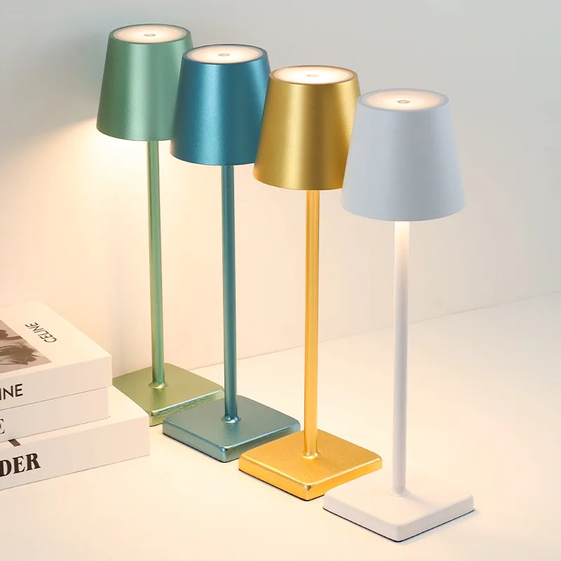 

Rechargeable LED Table Lamp Touch Switch 3 Levels Dimmable Desk Lights Bar Club Dinner Creative Decorative Ambient Lighting