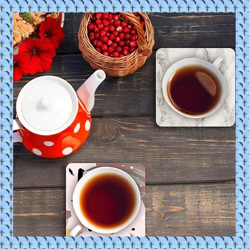 

NOCM 210 Pieces Square Sublimation Coaster Sublimation Blank Cup Mat Blank Rubber Coasters For DIY Home Kitchen Decor