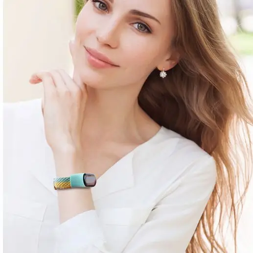 Braided nylon strap with buckle For Xiaomi Mi band 7 6 5 4 Smart Bracelet Adjustable Breathable Wristband For Xiaomi Mi band 4 3