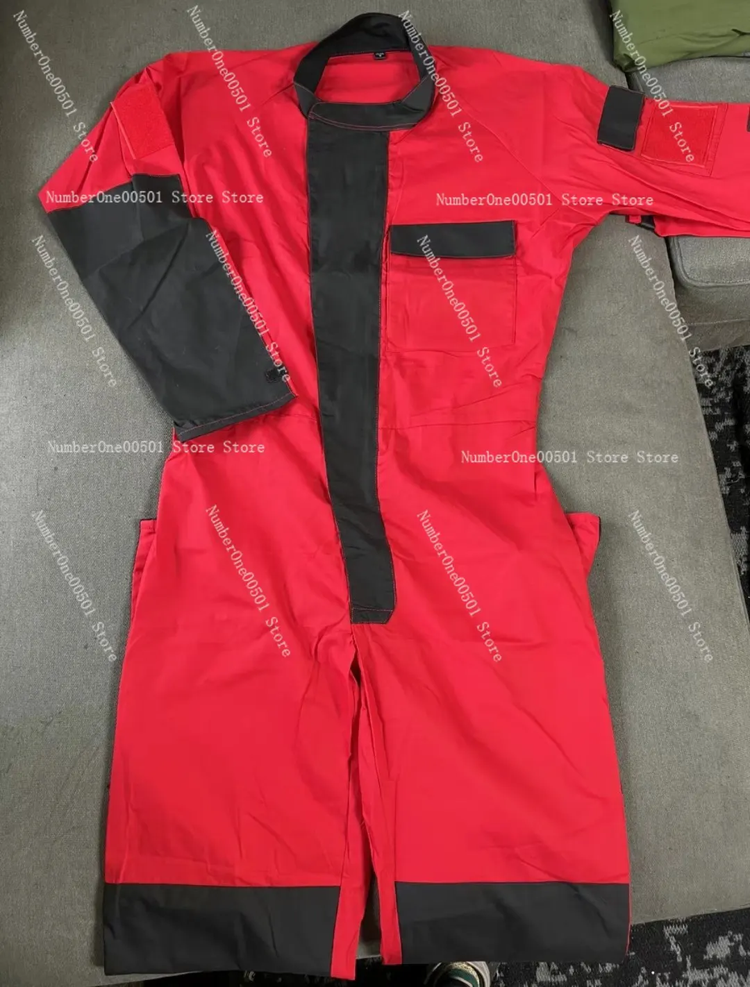 

Костюм для исследований пещер из прочного быстросохнущего поликоттона, красный цвет