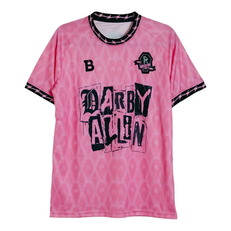Darby Allin Wrestling Print Pink Jersey T‑Shirts for Men Women Summer Short Sleeve Tee Y2K Loose Oversized Streetwear Fan Tops` view 2