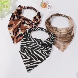 ArtiLady Fashion Bandana Stripe Triangle Headbands Leopard Hair Scarf Headwraps for Women Elastic Hair Bands Girl Headwear Gifts