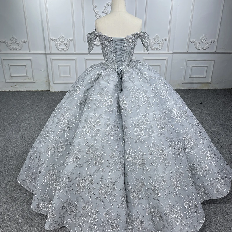 JANCEMBER Gorgeous Quinceanera Dresses Organza Ball Gown Applique 2023 Grey Sweetheart DY6542 Vestido 15 Quinceañera Bar Mitzvah