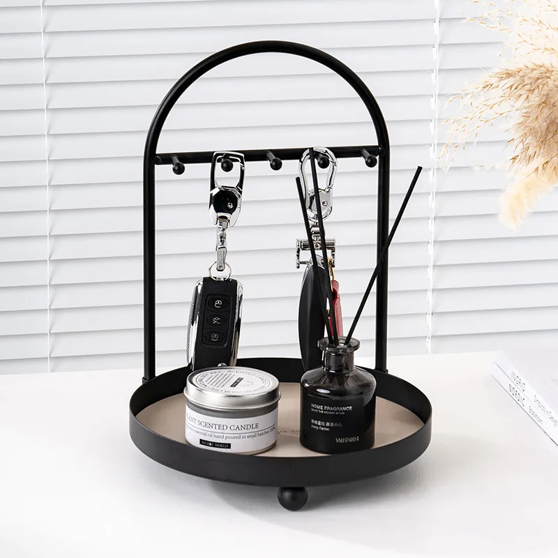 

New product entrance Metal jewelry storage rack Home removable multi-layer jewelry key rack Desktop storage rack