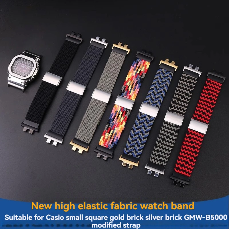 حزام نايلون عالي المرونة لسلسلة كاسيو جي شوك GMW-B5000 مقاوم للماء سوار من القماش على الموضة ملحقات ساعة رجالي