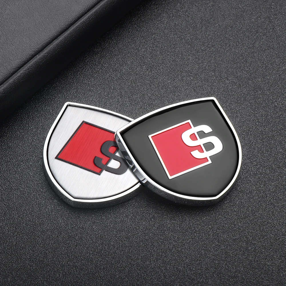 3D Meta Car Sticker Auto Door Shield Emblem Car Body Badge Sticker For Audi A1 A4 A6 A7 RS A5 Q3 Q5 Q7 A8 A3 TT Sline S3 A8 S4