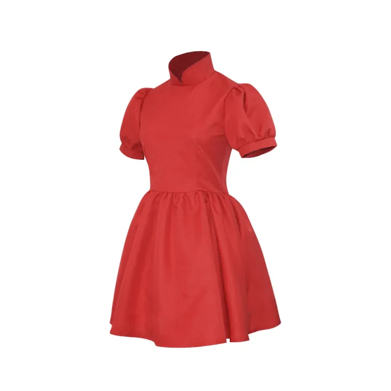 Set di costumi cosplay di film anime Ponyo Abito rosso per vestiti natalizi di Halloween per adulti e ragazzi