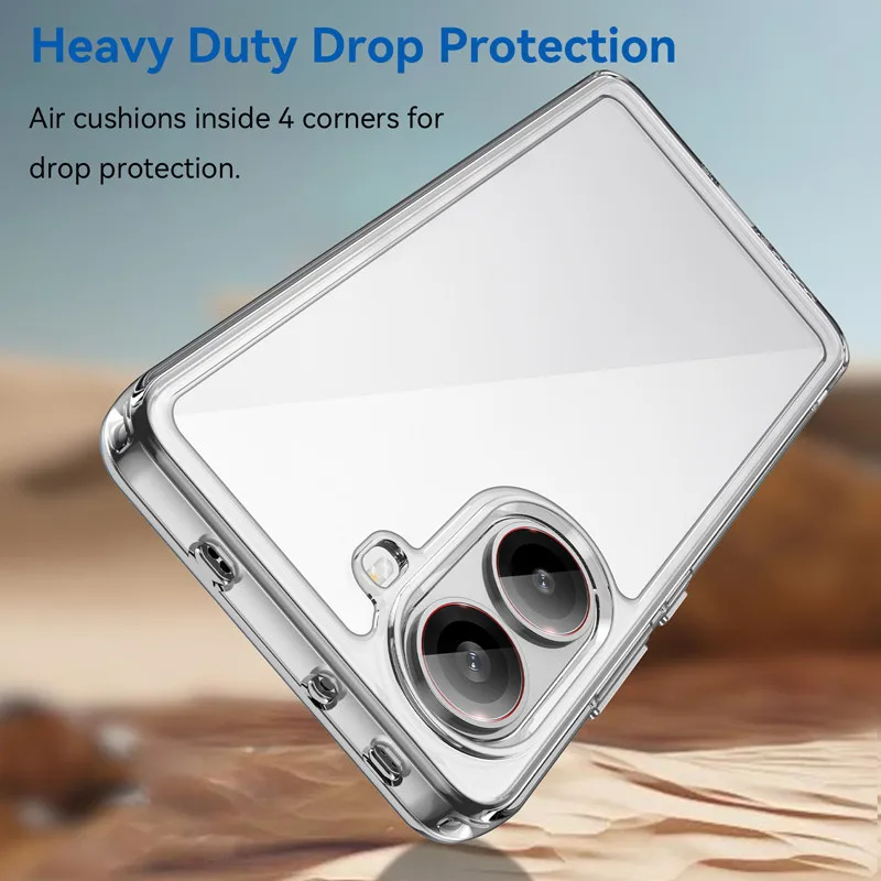 For Xiaomi POCO X7 Pro чехол ELVEV Colorful Transparent Hard PC + TPU Protective Back Cover for Redmi Turbo 4