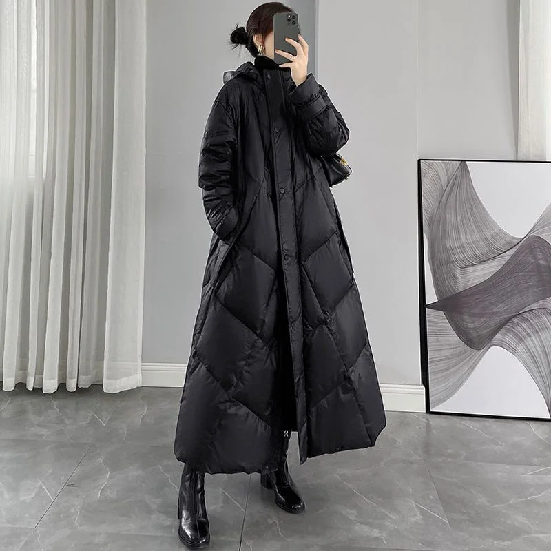 여성 겨울 재킷 2025 신상 한국 패션 슬림 블랙 패딩 코트 여성 두꺼운 따뜻한 다운 코튼 아우터웨어 대형 사이즈 파카