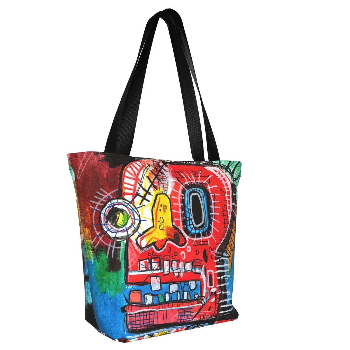 Borsa per la spesa artistica Graffiti borsa da esterno in tessuto estetico borse moda femminile