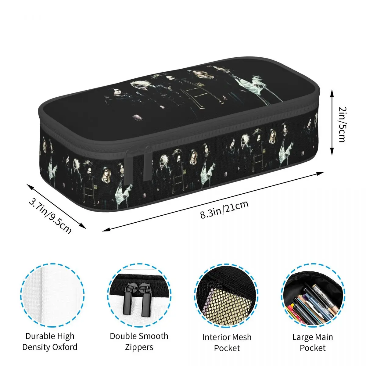 Japan Rock The Gazette Band Etui voor Studenten Geschenken Pen Box Potlood Tas Briefpapier Leveringen Penhouder Tas