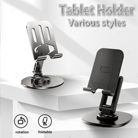 Metal 360° Rotation Mobile Phone Tablet Holder Anti Slip Foldable Regulate Portable Lazy Desktop Live Mobile Phone Stand Mount