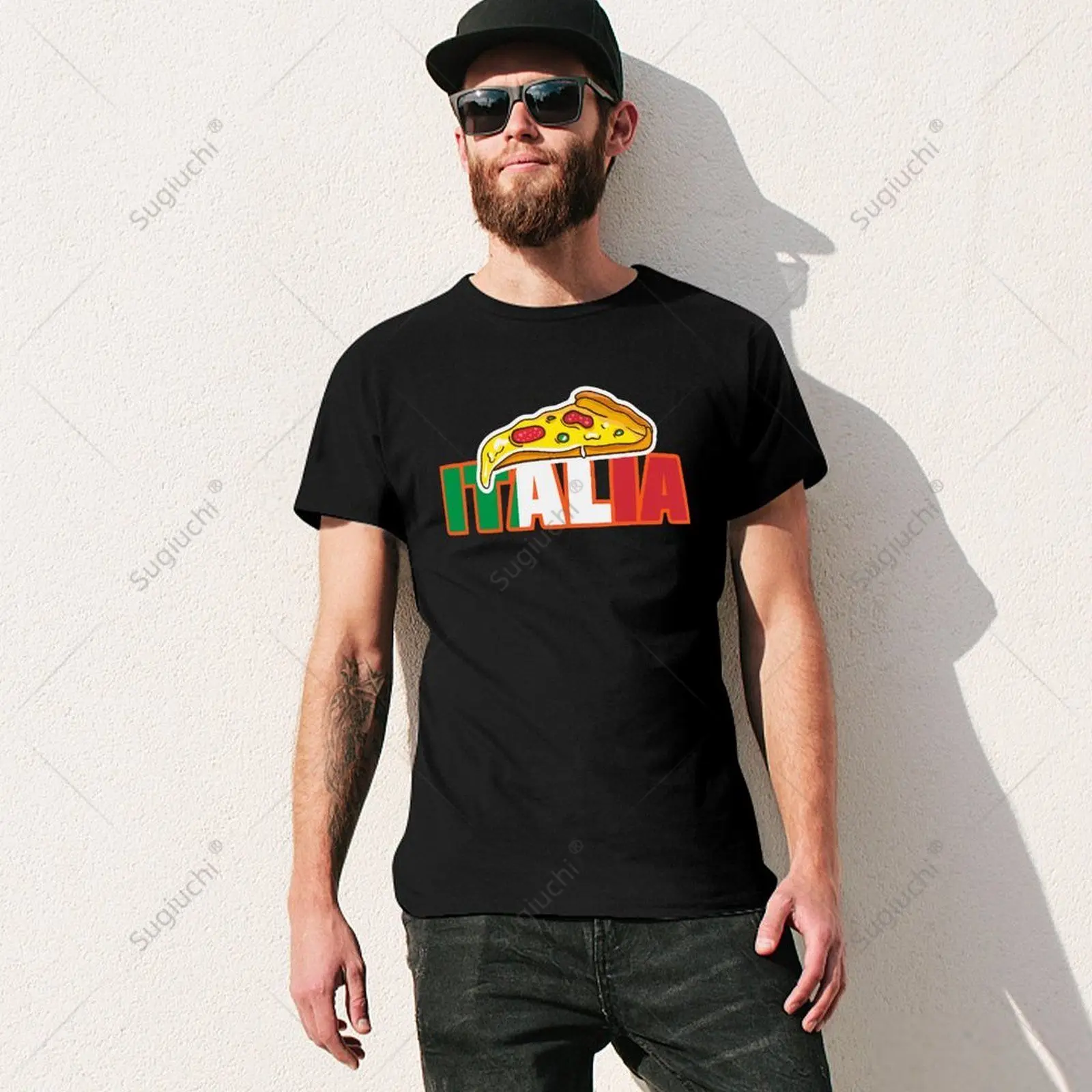 Unisex Men Italy Italia Italiano Flag Italian Culture Pizza Tshirt Tees T Shirts Women Boys 100% Cotton T-Shirt