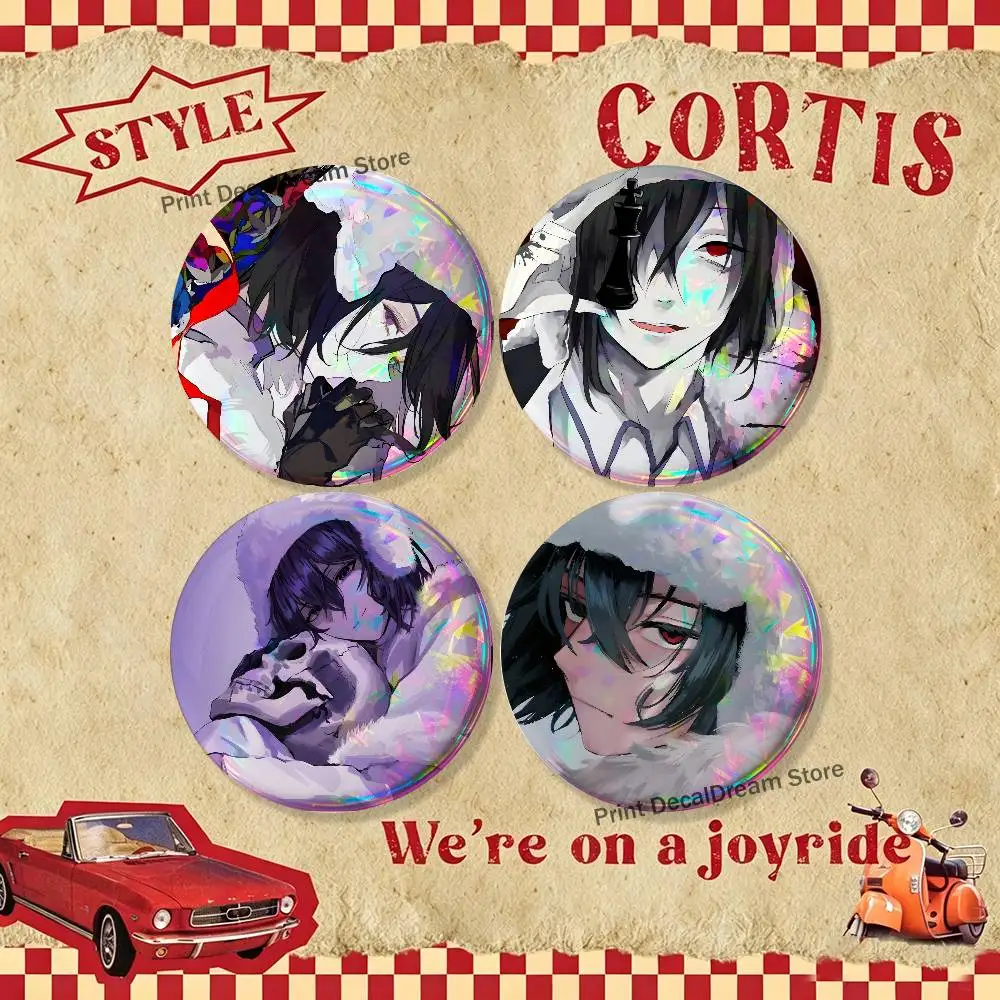 

Anime F-Fyodor 4-piece set Enamel Pins Cartoon Anime Badge Fashion Jewelry Accessories Round Snap-in Brooch on Backpack