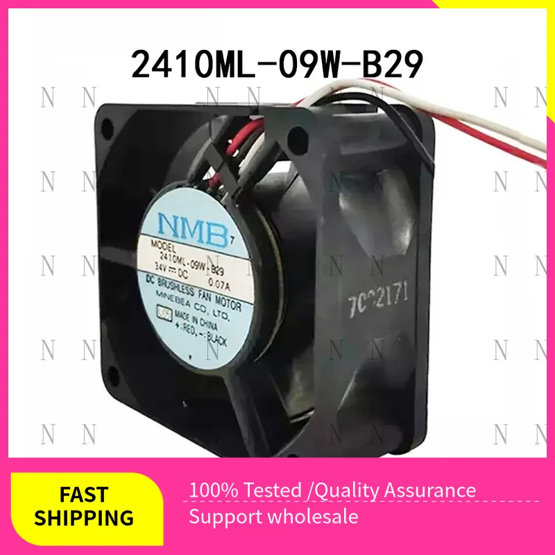 

YJJ ДЛЯ NMB Компактный корпус охлаждающий вентилятор 2410ML-09W-B29 60*60*25 мм 34 В постоянного тока 0,07 А Быстрая доставка