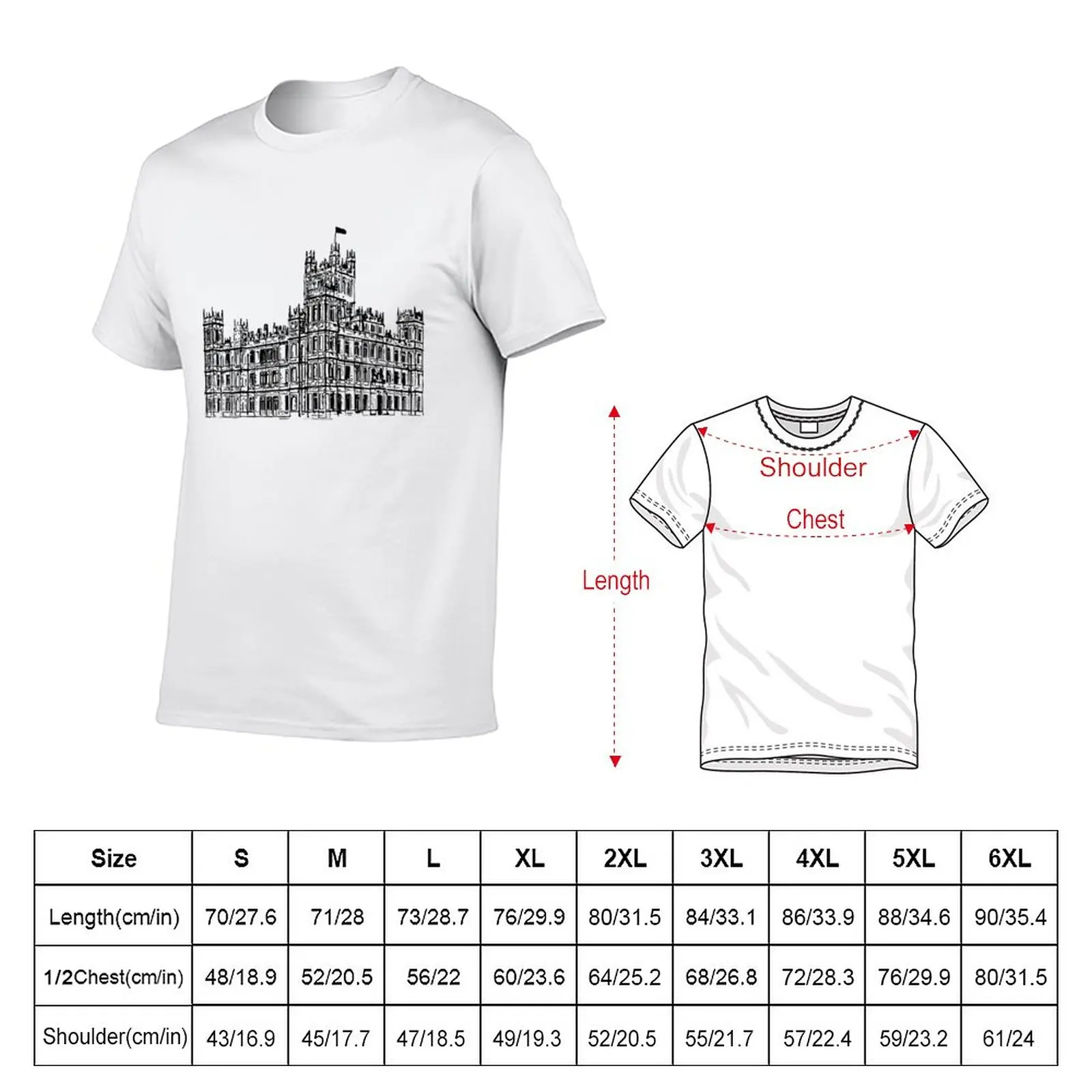 New Downton Castle T-Shirt Short sleeve quick-drying t-shirt cute tops Blouse heavyweight t shirts for men