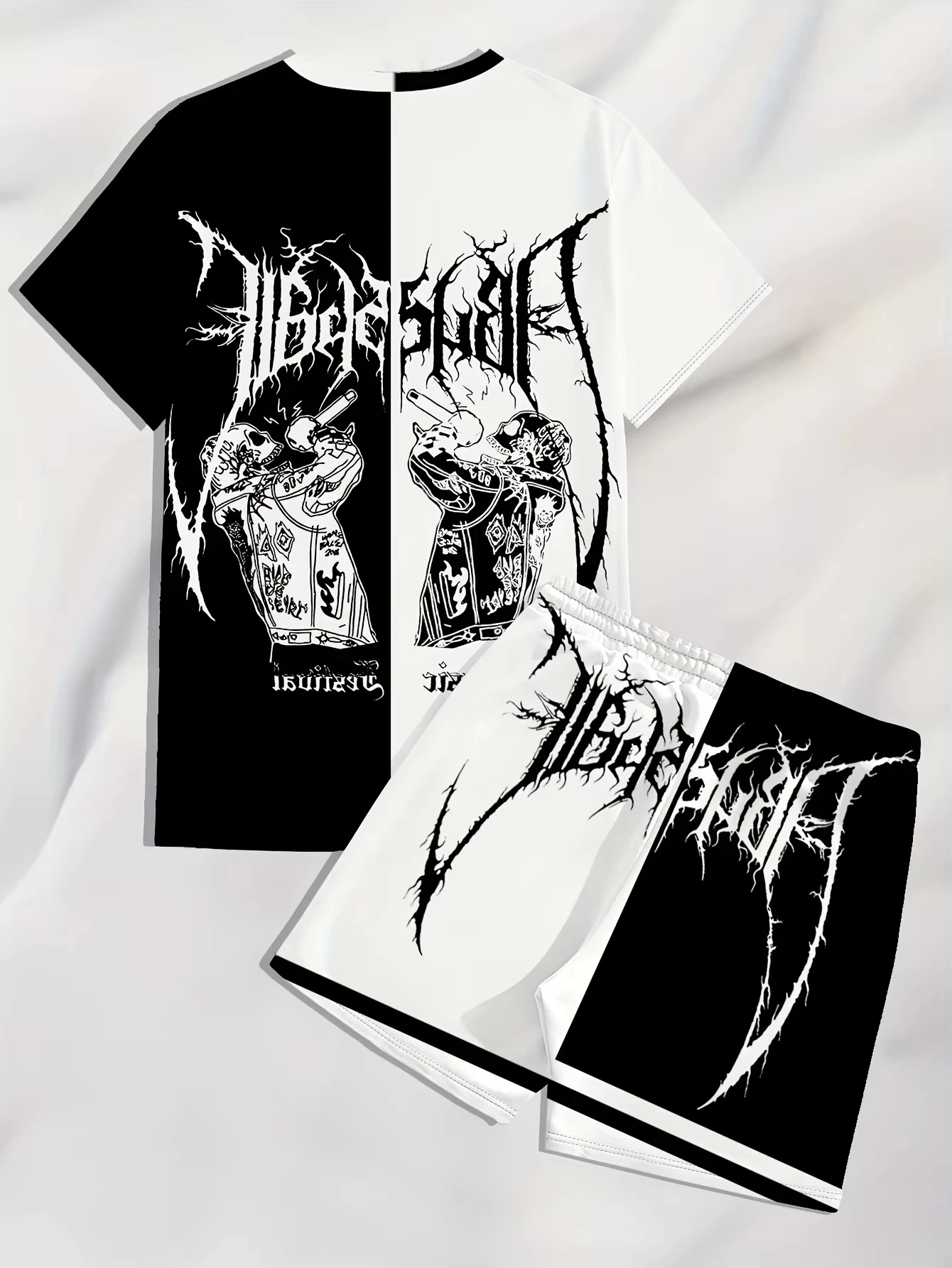 تتميز البدلة الرجالية الصيفية الجديدة لعام 2025 بأنماط مطبوعة ثلاثية الأبعاد والتي عصرية وغير رسمية ومريحة وناعمة وقابلة للتنفس #3