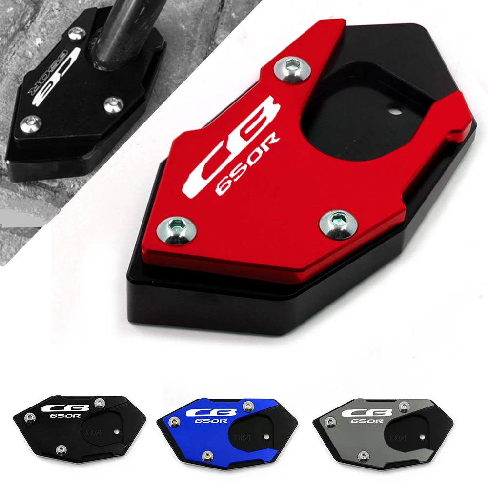 

CBR650R CB650R Motorcycle CNC Kickstand Extender Foot Side Stand Extension Pad Support Plate For Honda CB CBR 650R 2019-2023