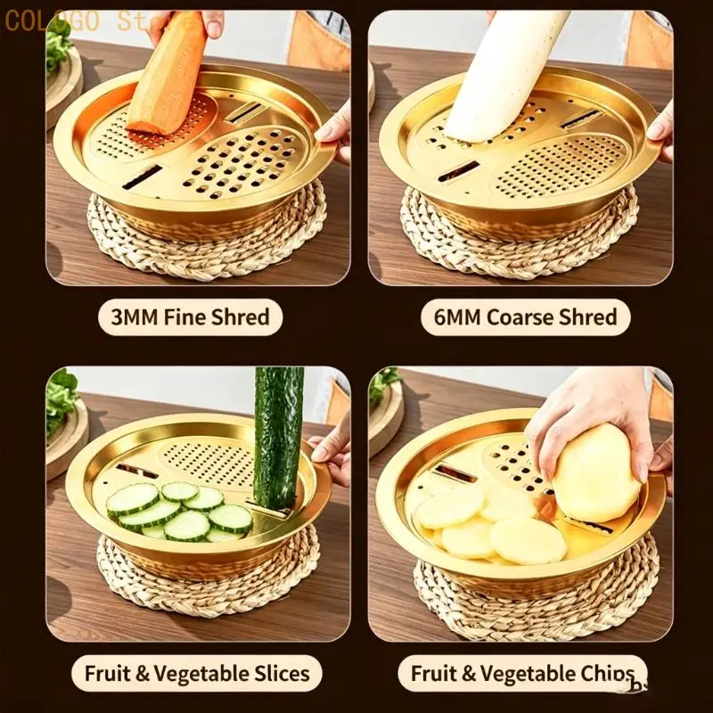 Stainless Steel Grater Basin Salad Bowl Kitchen Tool Rice Basket Multifunctional D0LD