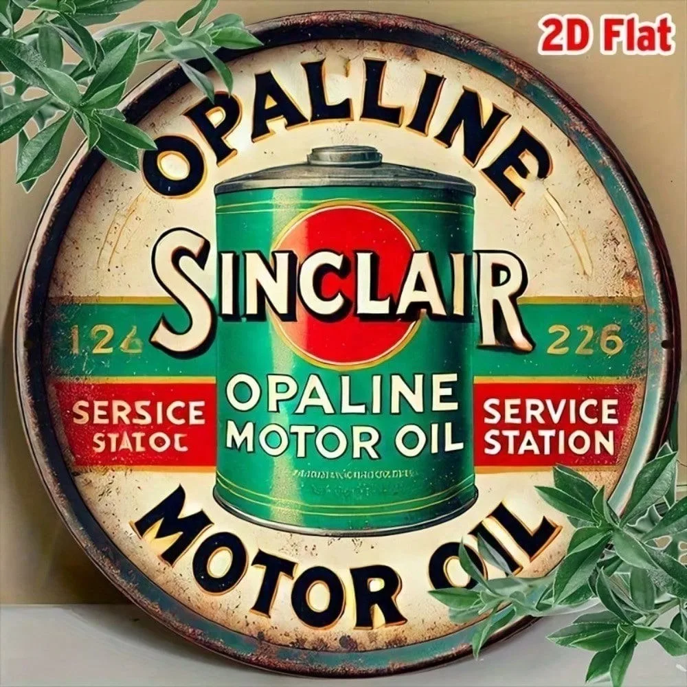 Sinclair Vintage Metall-Blechschild Motoröl Wanddekoration für Garage Café Bar