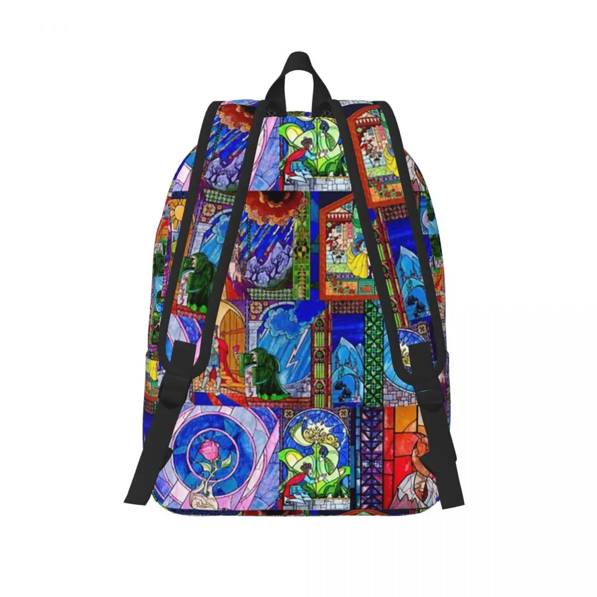 Beauty And The Beast Anime Backpack for Preschool Primary School Student Bookbag Boy Girl Kids Daypack Sports