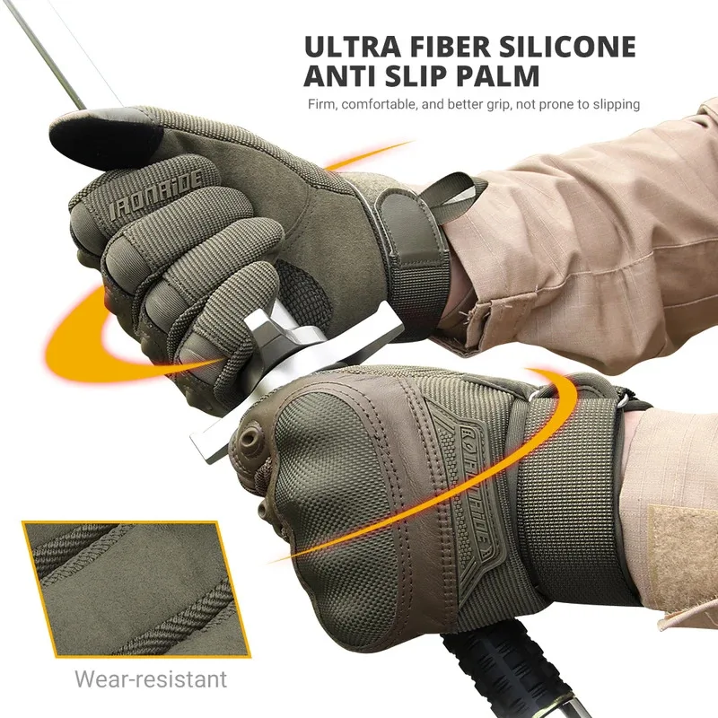

Outdoor Motorcycl Cycling Gloves with Touch Screen and Military Tactical Features for Heavy Duty Hunting Airsoft Riding Items