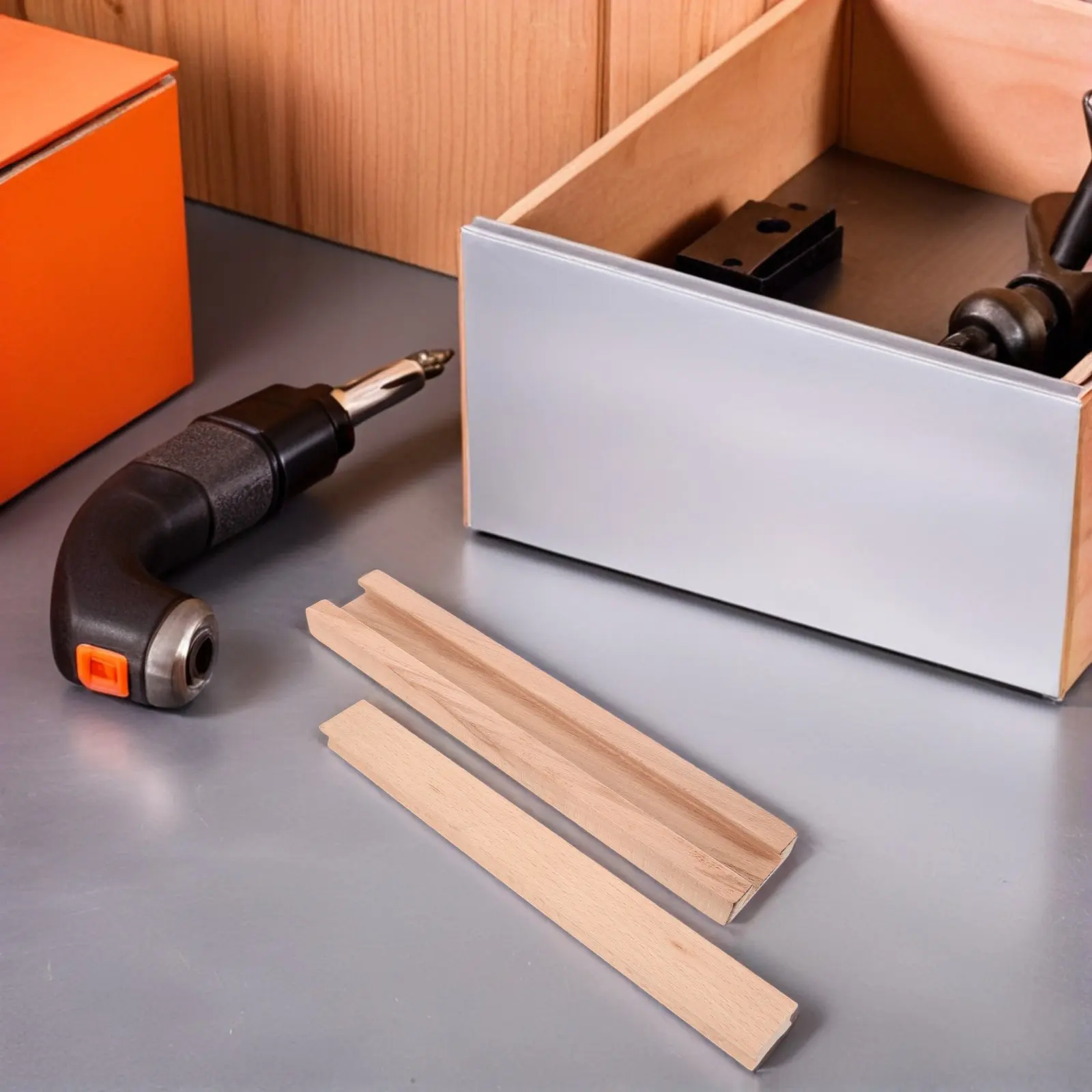 Wood Drawer Track Replacement 11 Point 8 Inch Center Guide Smooth Sliding Rail for Dresser Cabinet Furniture