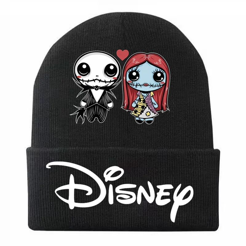 Disney\'s The Nightmare Before Christmas Jack Sally Winter Hats for Children\'s New Beanies Knitted Autumn Beanie Hats Casual Cap