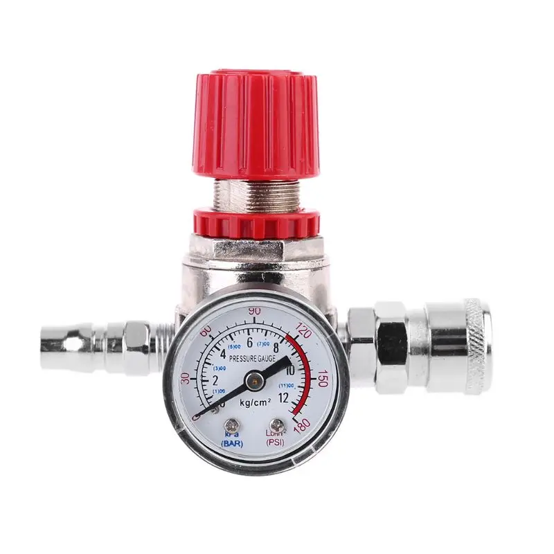 Air Compressor Pressure Regulator Gauge 180PSI Control for Valve Easy Installation Adjustable Pressure Regulator Gauges