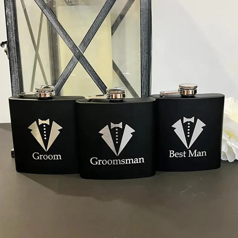 Will You Be My Groomsman Hip Flask Honeymoon Groom to be Wedding engagement bachelor party bridal shower Best Man Proposal gift