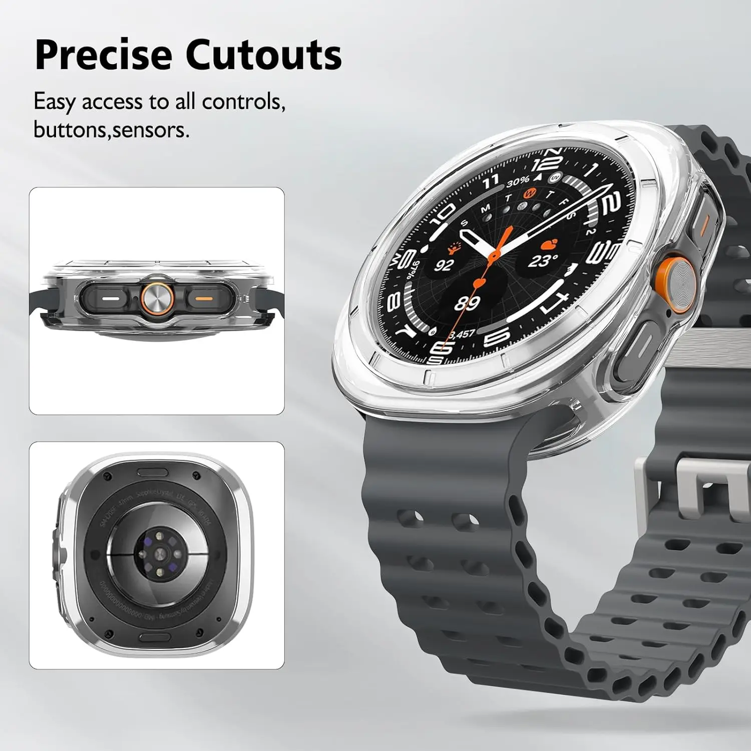Soft TPU Case for Samsung Galaxy Watch Ultra 2025 47mm Bumper Hollow Protective Shell Cover for Galaxy Watch 7 Ultra Accessories image 4